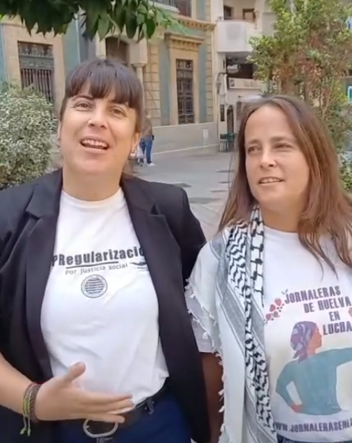 Jornaleras de Huelva en Lucha y defensa de los derechos laborales